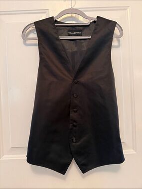 Mens xsmall Black Satin Vest for tuxedo